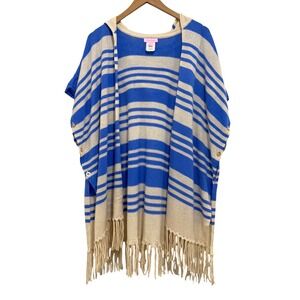 Lilly Pulitzer 100% Cashmere Avion Hooded Cardigan Poncho Soft Old Money Preppy